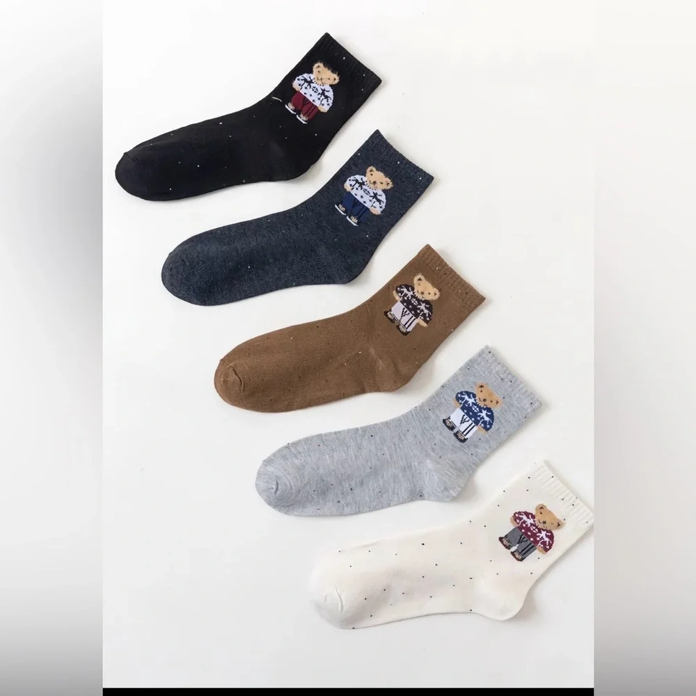 Cute Bear Pattern Socks Set (5pair) - Picture 4 of 4